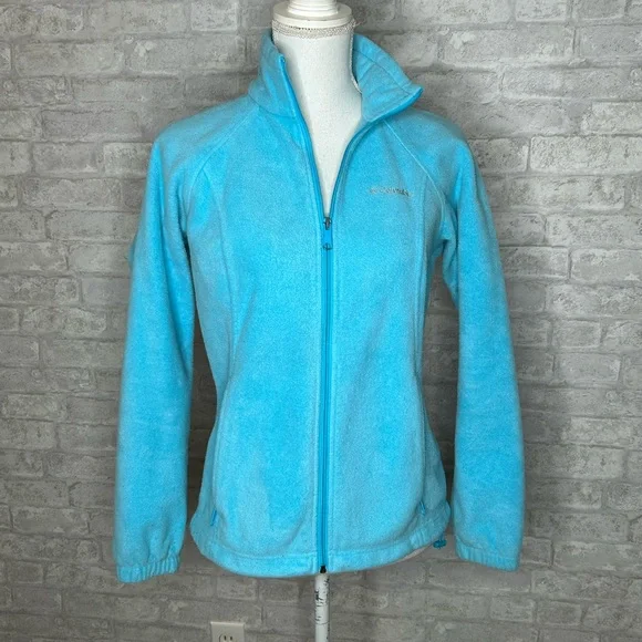 Columbia blue green fleece zip up jacket size S - Picture 1 of 4